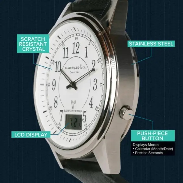 EH-23SA E Howard Stainless Steel Atomic Watch - Image 5
